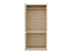 Guarda-roupa 70x40x170 cm - 4 portas - com haste para pendurar roupas - Natural