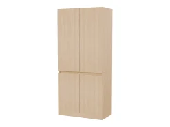 Guarda-roupa 70x40x170 cm - 4 portas - com haste para pendurar roupas - Natural