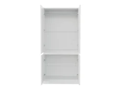Guarda-roupa 70x40x170 cm - 4 portas - com haste para pendurar roupas - Branco