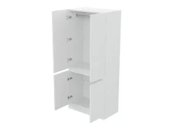Guarda-roupa 70x40x170 cm - 4 portas - com haste para pendurar roupas - Branco
