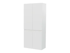 Guarda-roupa 70x40x170 cm - 4 portas - com haste para pendurar roupas - Branco