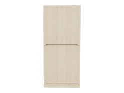 Guarda-roupa 70x40x170 cm - com 4 portas - com compartimentos de armazenamento - Natural