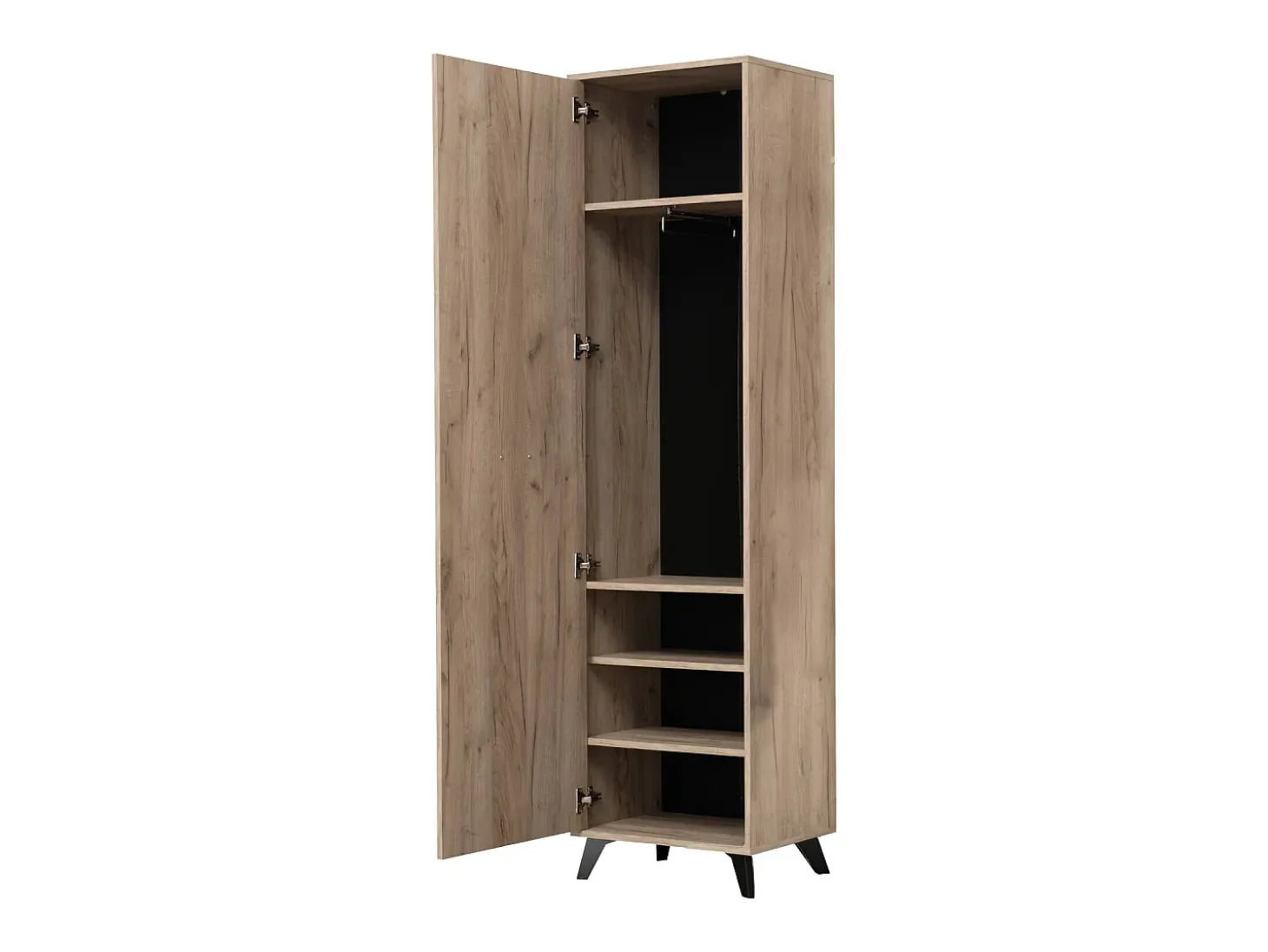 Guarda-roupa 53,5x192x35 cm Carvalho cinza, conjunto de 5 peças para hall