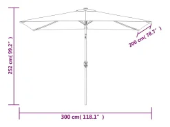 Guarda-sol com mastro de metal 300 x 200 cm antracite 02_0008132