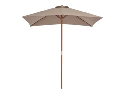 Guarda-sol com mastro de madeira 150 x 200 cm taupe 02_0008112