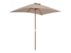 Guarda-sol com mastro de madeira 150 x 200 cm taupe 02_0008112