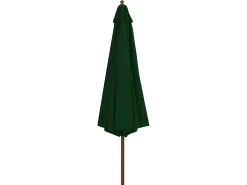 Guarda-sol com mastro de madeira 350 cm verde 02_0008131