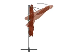 Guarda-sol de braço articulado com mastro de aço 250 x 250 cm laranja 02_0008477