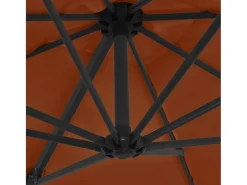 Guarda-sol de braço articulado com mastro de aço 250 x 250 cm laranja 02_0008477
