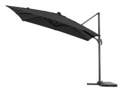 Guarda-sol de braço articulado com LED - "Sun 4 Luxe" - 3 x 4 m - Preto