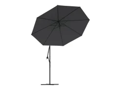 Guarda-sol de braço lateral com iluminação LED e mastro de aço preto de 300 cm 02_0008578
