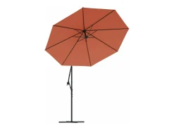 Guarda-sol de braço lateral com iluminação LED e mastro de aço 300 cm de diâmetro laranja 02_0008580