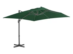 Guarda-sol de exterior com base portátil 4 x 3 m verde 02_0008064