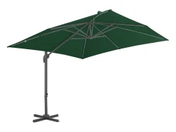 Guarda-sol de exterior com base portátil 4 x 3 m verde 02_0008064