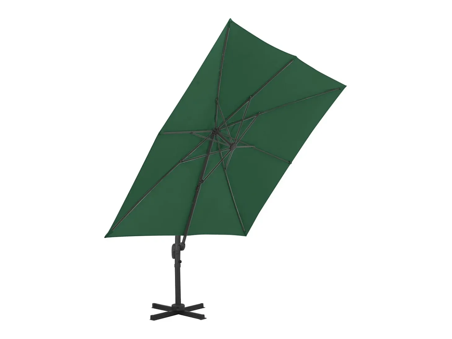 Guarda-sol de exterior com base portátil 4 x 3 m verde 02_0008064