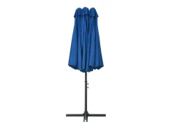 Guarda-sol de exterior com mastro de alumínio 460 x 270 cm azul 02_0008295
