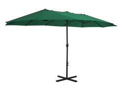 Guarda-sol de exterior com mastro de alumínio 460 x 270 cm verde 02_0008293