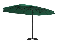 Guarda-sol de exterior com mastro de alumínio 460 x 270 cm verde 02_0008293
