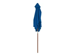 Guarda-sol de exterior com mastro de madeira 150 x 200 cm azul 02_0008254