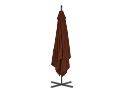 Guarda-sol de jardim com braço articulado e mastro de aço 250 x 250 cm terracota 02_0008466