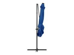Guarda-sol de jardim com braço articulado iluminação LED e mastro de aço 250 x 250 cm azul celeste 02_0008446