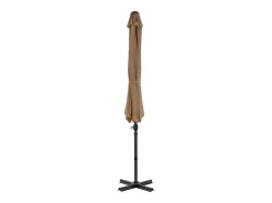 Guarda-sol de jardim com braço articulado e mastro de alumínio 300 cm cor taupe 02_0008634