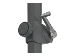 Guarda-sol de jardim com braço articulado e mastro de alumínio 300 cm cor taupe 02_0008634