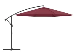 Guarda-sol de jardim com braço articulado e mastro de alumínio de 350 cm cor bordô 02_0008617