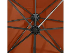 Guarda-sol de jardim com braço articulado mastro e luzes LED 250 cm terracota 02_0008538