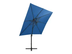 Guarda-sol de jardim com haste e luzes LED 250 cm azul celeste 02_0008518
