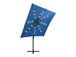 Guarda-sol de jardim com haste e luzes LED 250 cm azul celeste 02_0008518