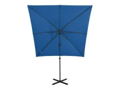 Guarda-sol de jardim com haste e luzes LED 250 cm azul celeste 02_0008518