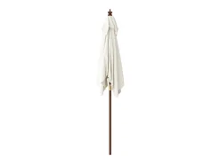Guarda-sol de jardim com mastro de madeira 198 x 198 x 231 cm cor areia 02_0008353