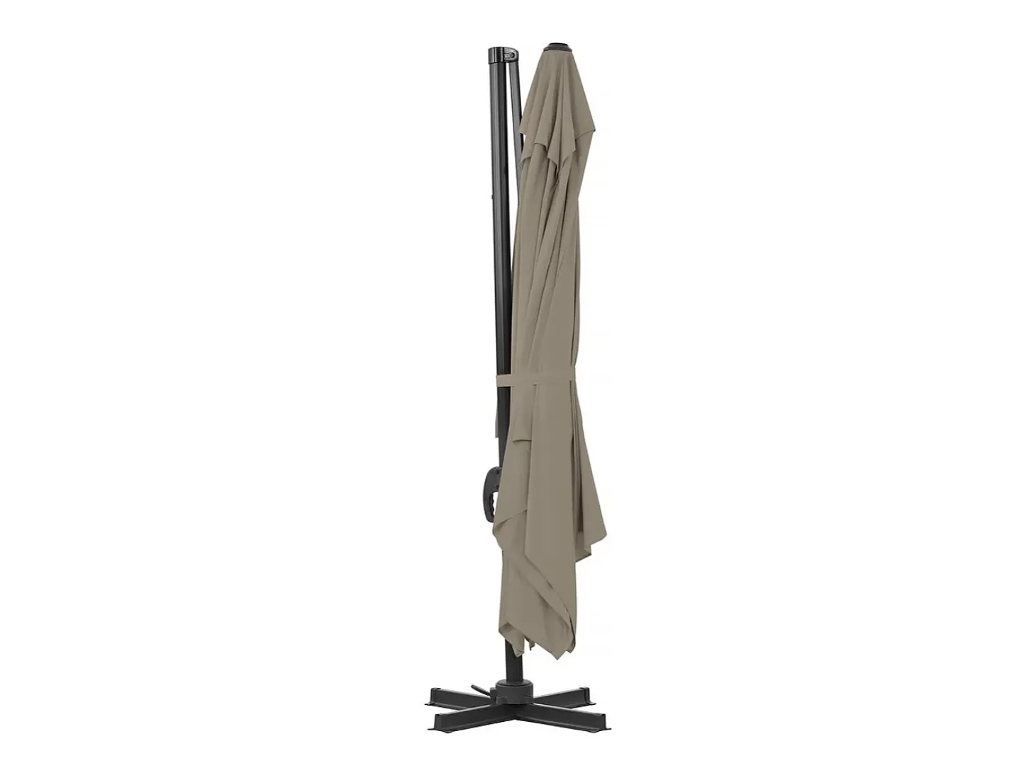Guarda-sol de jardim de alumínio deportado Sky 4" - 3 x 4 m - Taupe