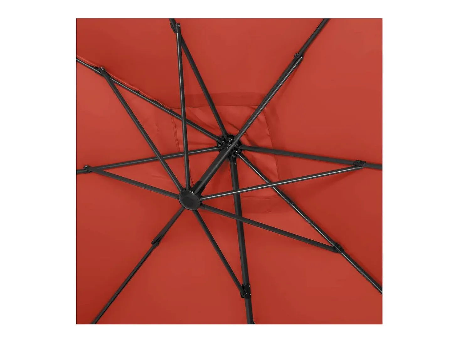 Guarda-sol de jardim offset em alumínio "Sun 4" - Retângulo - 3 x 4 m - Vermelho - Lajes ponderadas incluídas
