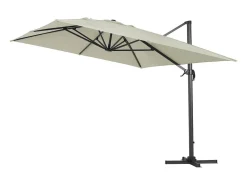 Guarda-sol de jardim offset em alumínio "Sun 4" - Retângulo - 3 x 4 m + Capa protetora - Ecru