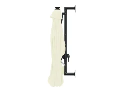Guarda-sol de parede com mastro de metal e iluminação LED 300 cm cor areia 02_0008694