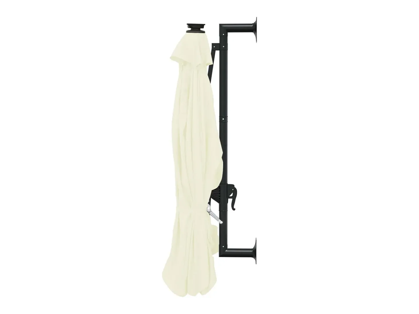 Guarda-sol de parede com mastro de metal e iluminação LED 300 cm cor areia 02_0008694