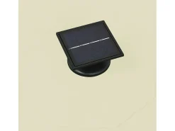 Guarda-sol de parede com mastro de metal e iluminação LED 300 cm cor areia 02_0008694