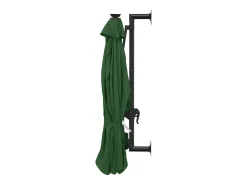 Guarda-sol de parede com mastro de metal e LED 300 cm verde 02_0008697