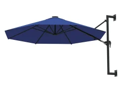 Guarda-sol de parede com mastro de metal 300 cm azul 02_0008686