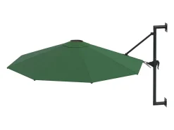 Guarda-sol de parede para exterior com mastro de metal verde de 300 cm 02_0008689