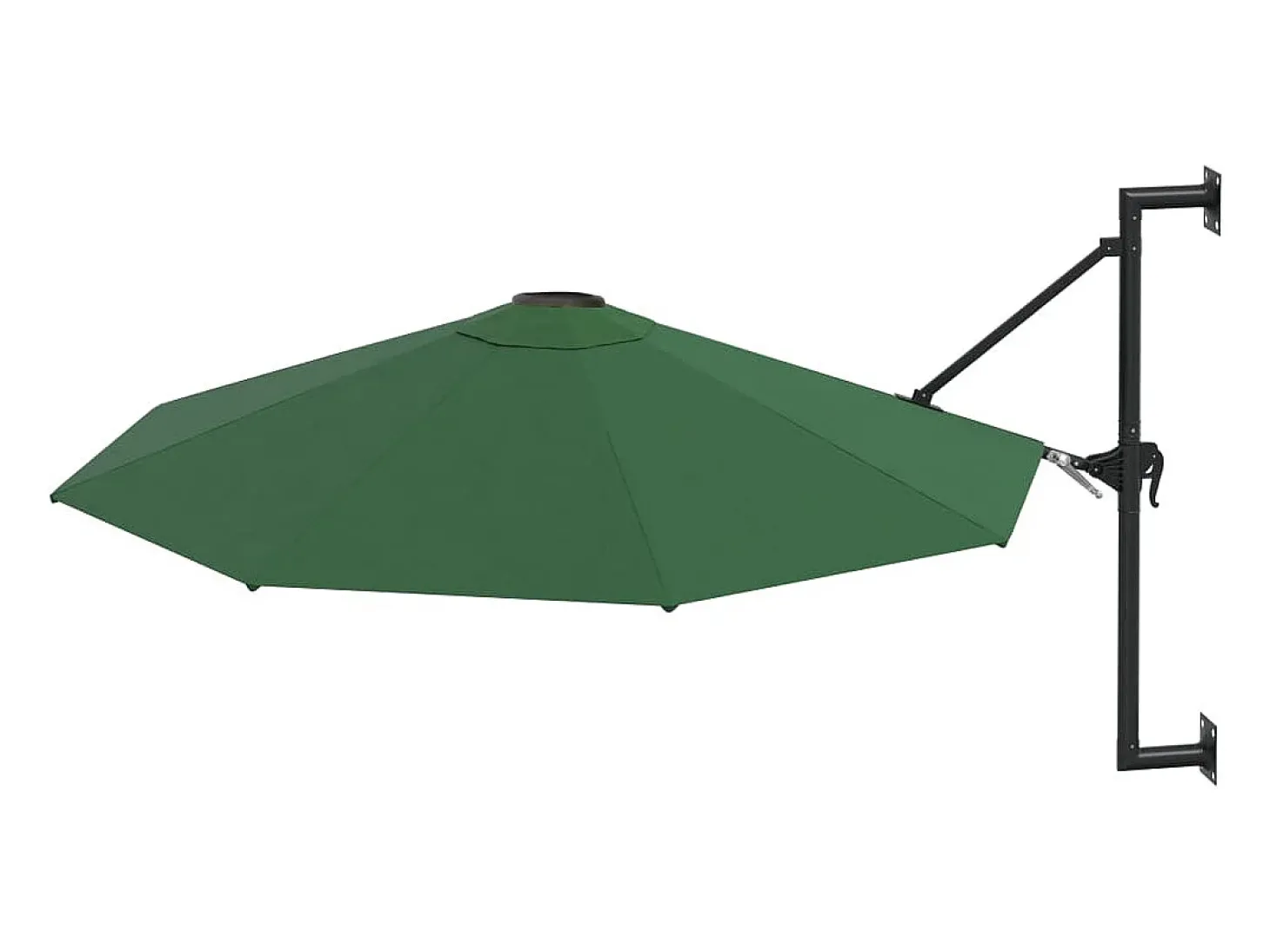 Guarda-sol de parede para exterior com mastro de metal verde de 300 cm 02_0008689