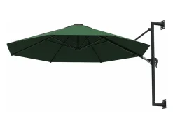 Guarda-sol de parede para exterior com mastro de metal verde de 300 cm 02_0008689