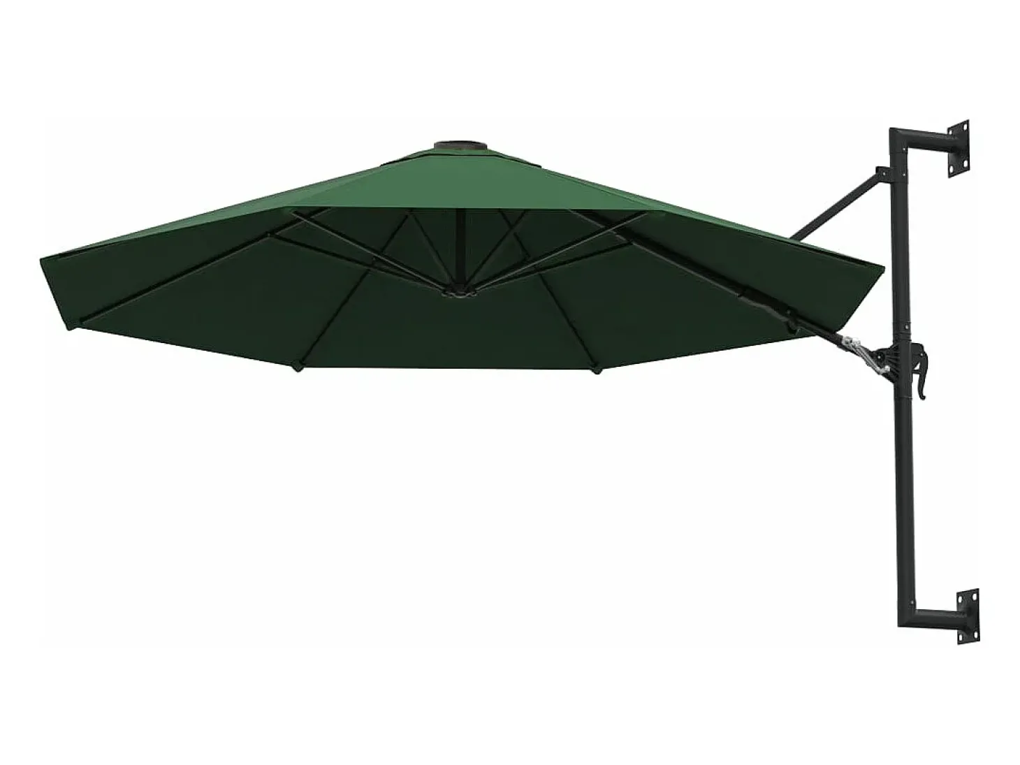 Guarda-sol de parede para exterior com mastro de metal verde de 300 cm 02_0008689