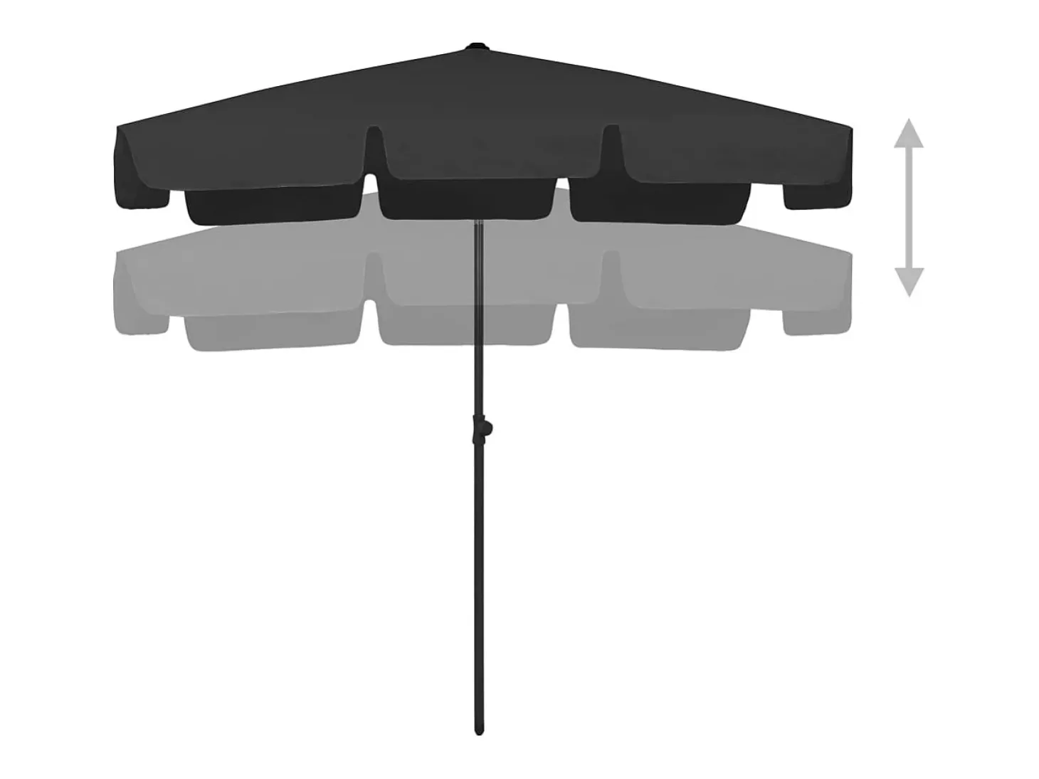 Guarda-sol de praia 200 x 125 cm preto 02_0008402