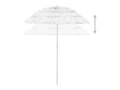 Guarda-sol de praia havaiano 180 cm branco 02_0008386