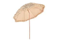 Guarda-Sol Havaiano SucceBuy, Guarda-sol Exótico Inclinável de 2,4 m com Telhado de Palha de PP, 8 Varetas de Metal, para Praia, Pátio, Piscina, Jardim
