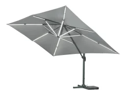 Guarda-sol jardim deportado LED Alu 