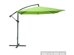 Guarda-sol lateral quadrado verde maçã 250x250cm